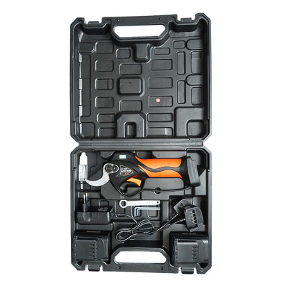 Elektromos kerti olló, metszőolló 900W 2 Li-ion akkumulátorral 16,8V, átmérő 0-32mm