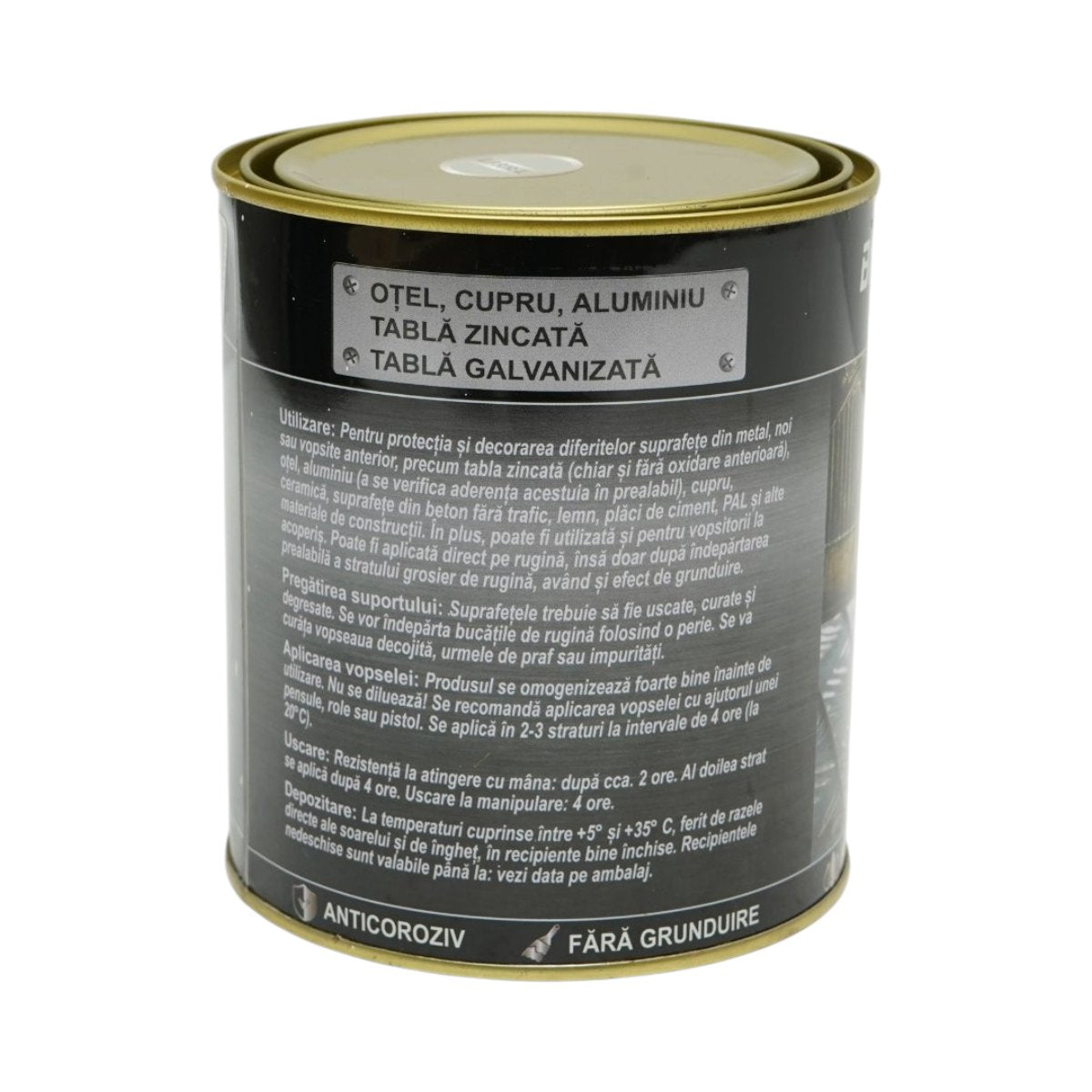 Breckner Germany 3 in 1 rozsdagátló zománcfesték boreal fehér fémhez 750g, közvetlenül a rozsdára, vízalapú