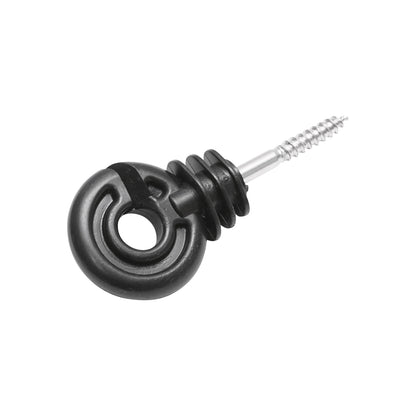 Szigetelőgyűrű PP anyag fekete matt fekete 88x38mm elektromos kerítés Breckner Germany