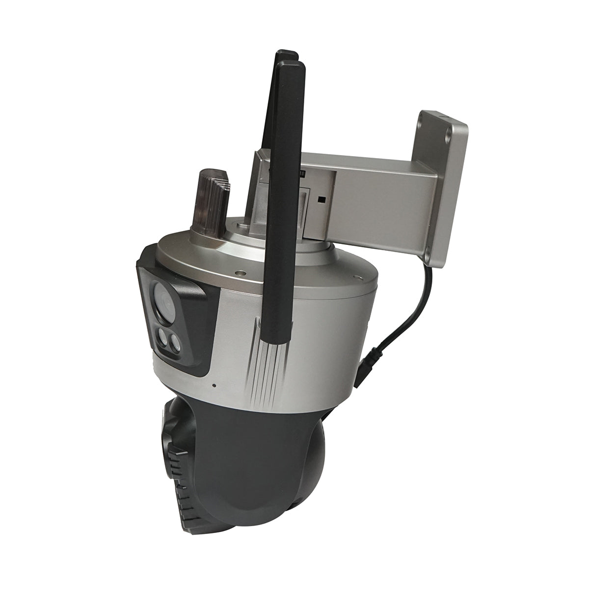 Felügyeleti kamera 4 objektív, 3 objektív 12 MP, 2 CPU kettős vezérlés, P2P WIFI 2.4G, PTZ mozgásérzékelővel, riasztás, éjjellátó, AI emberérzékelés és iCSee alkalmazás.