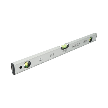 Mágneses alumínium vízmérték 600mm, 3 vízmérték, 0-60cm-es vonalzó Crownman