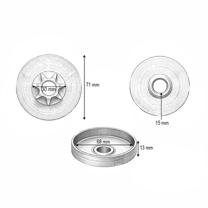 Láncfűrész kuplung dob 0.325 inch, 7 fog, China modellek 3800, 4100, 4500, 4600, 5200 THOR