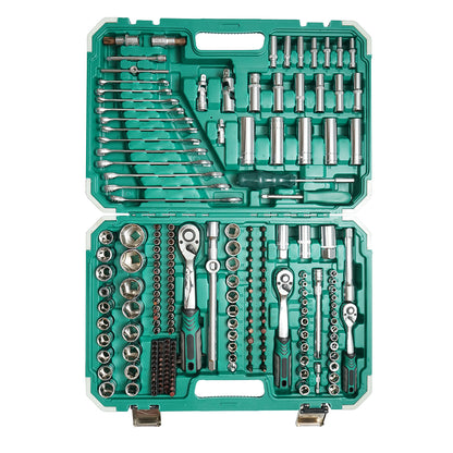 Csöves, hatszögletű, mély dugókulcs készlet 4-32mm, fix kulcsok 8-19mm, bitek, torx, hex, spline 218 db Breckner Germany