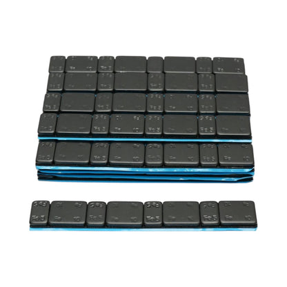 Öntapadós fekete ellensúlyok kerékegyensúlyozáshoz Fe 60g (5gx4 db + 10gx4 db) 100 szalag/doboz