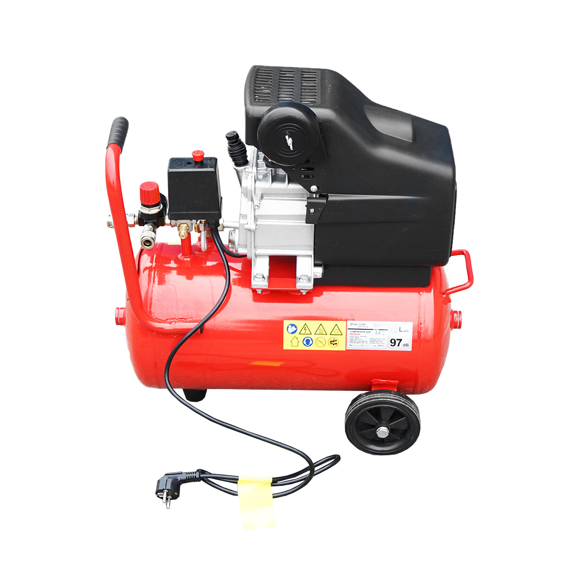 Kompresszor 24L légkompresszor teljesítmény 1.5kW/2CP maximális nyomás 8 Bar, szívólevegő térfogat 184L Breckner Germany