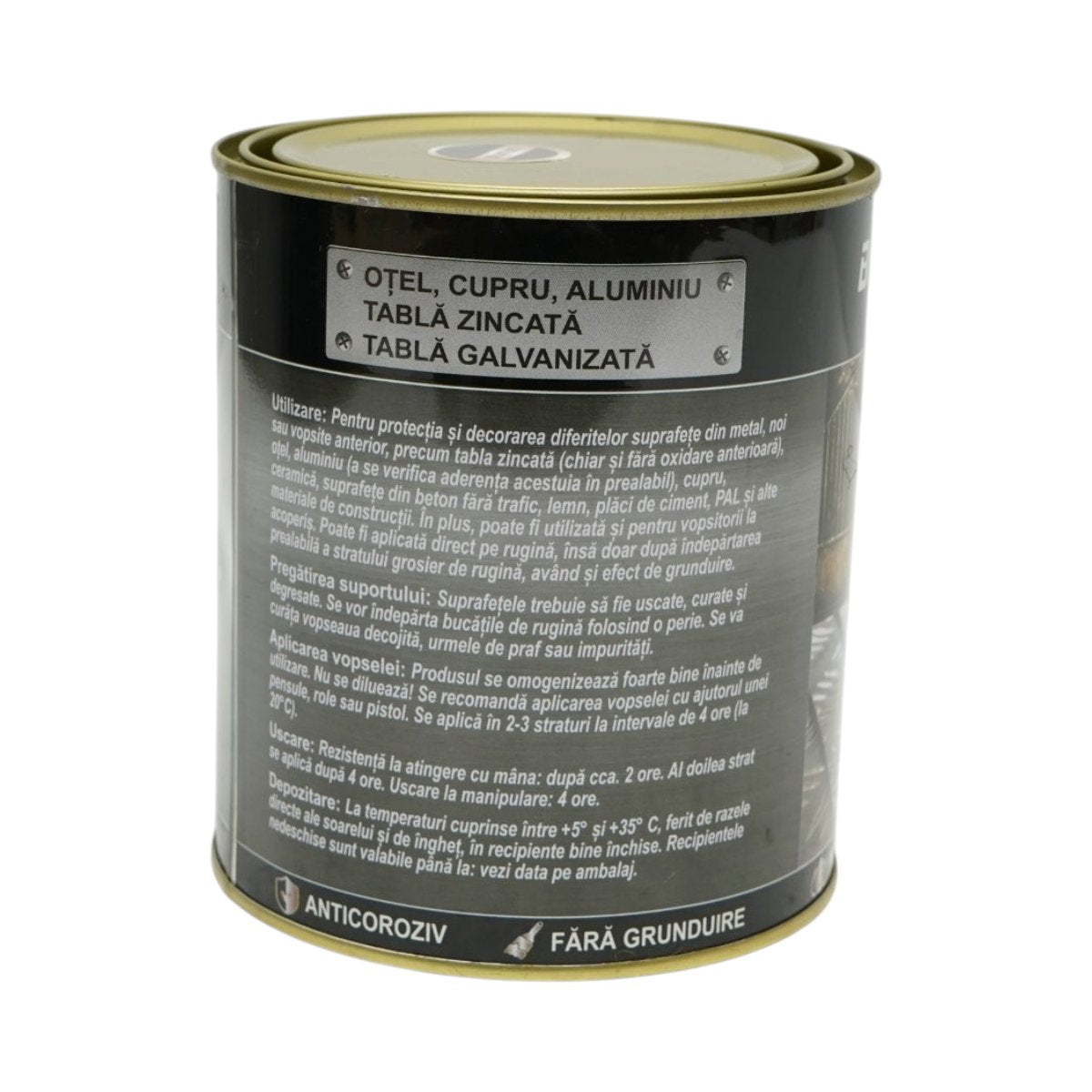 Breckner Germany 3 az 1-ben rozsdagátló email festék antracit szürke RAL 7016 fémhez 750g, közvetlenül a rozsdára, vízalapú