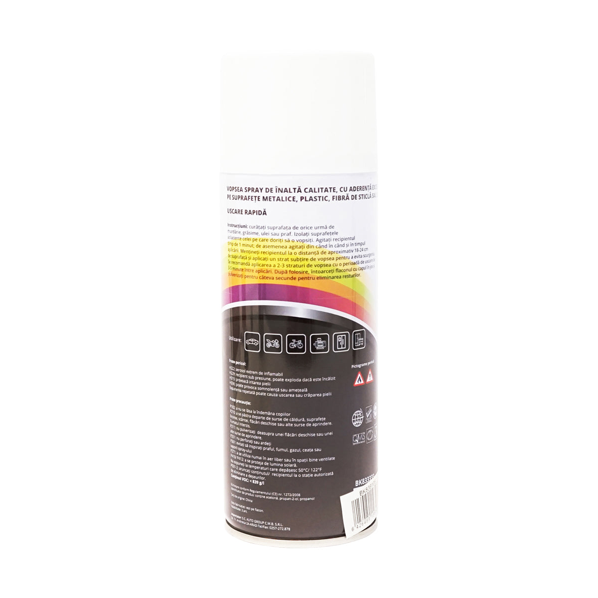 Autófesték spray fehér papirusz papirusz típusú Steyr professzionális gyorsan száradó 450ml MAGIC
