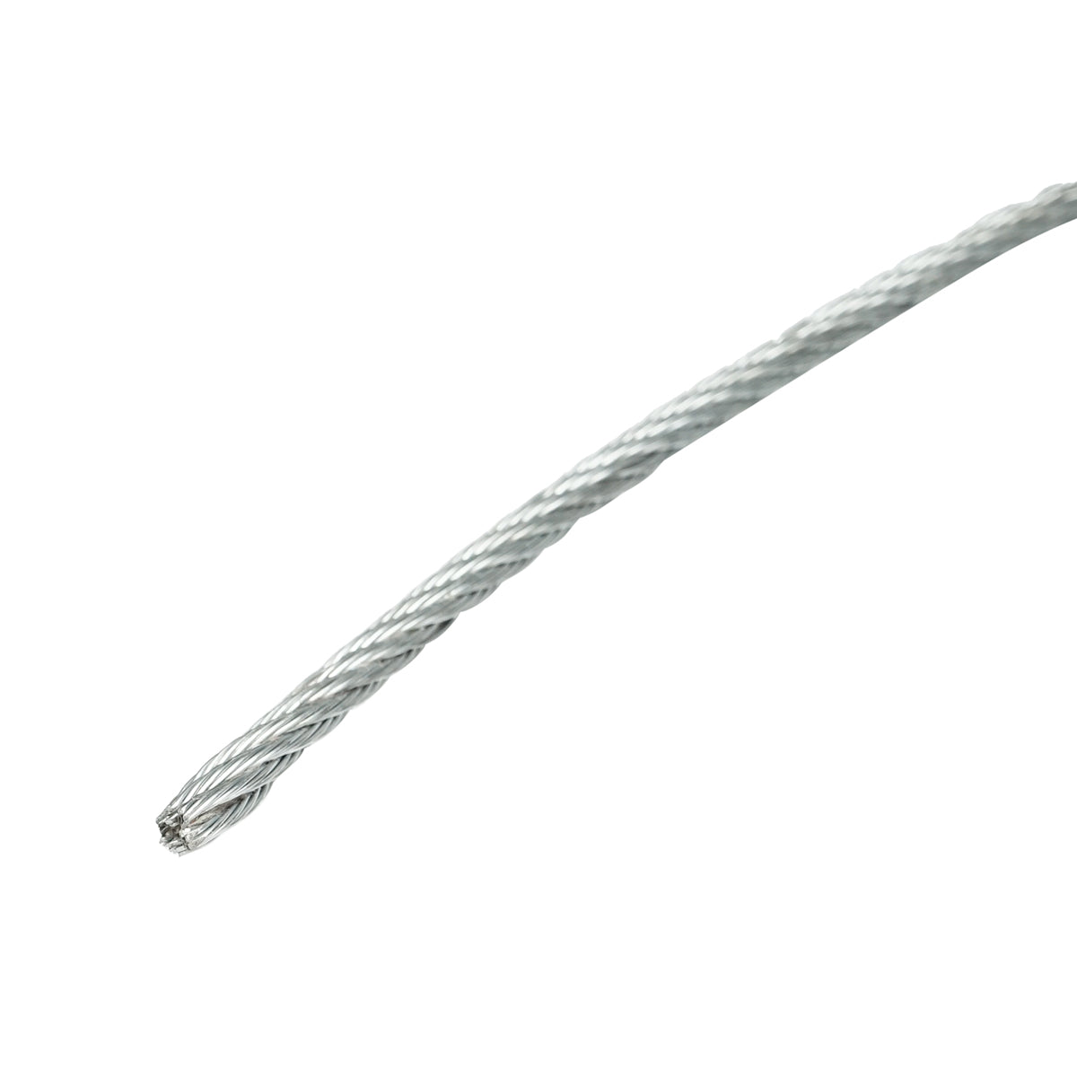 4 mm-es horganyzott acélkábel, 6x7 szál, maximális terhelés 940 kg, súly 8,4 kg, 150 m/tekercs