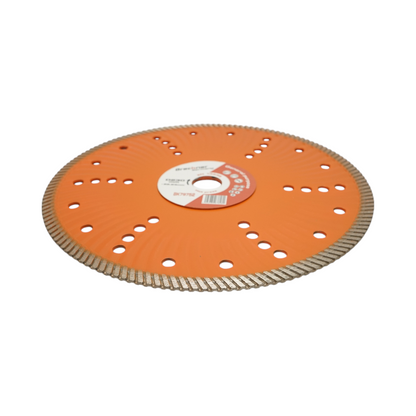 Turbó gyémánttárcsa 230x22.23mm, szegmens 10mm csempéhez, burkolólapokhoz, mozaikhoz, kemény kőhöz, márványhoz, gránithoz Breckner Germany