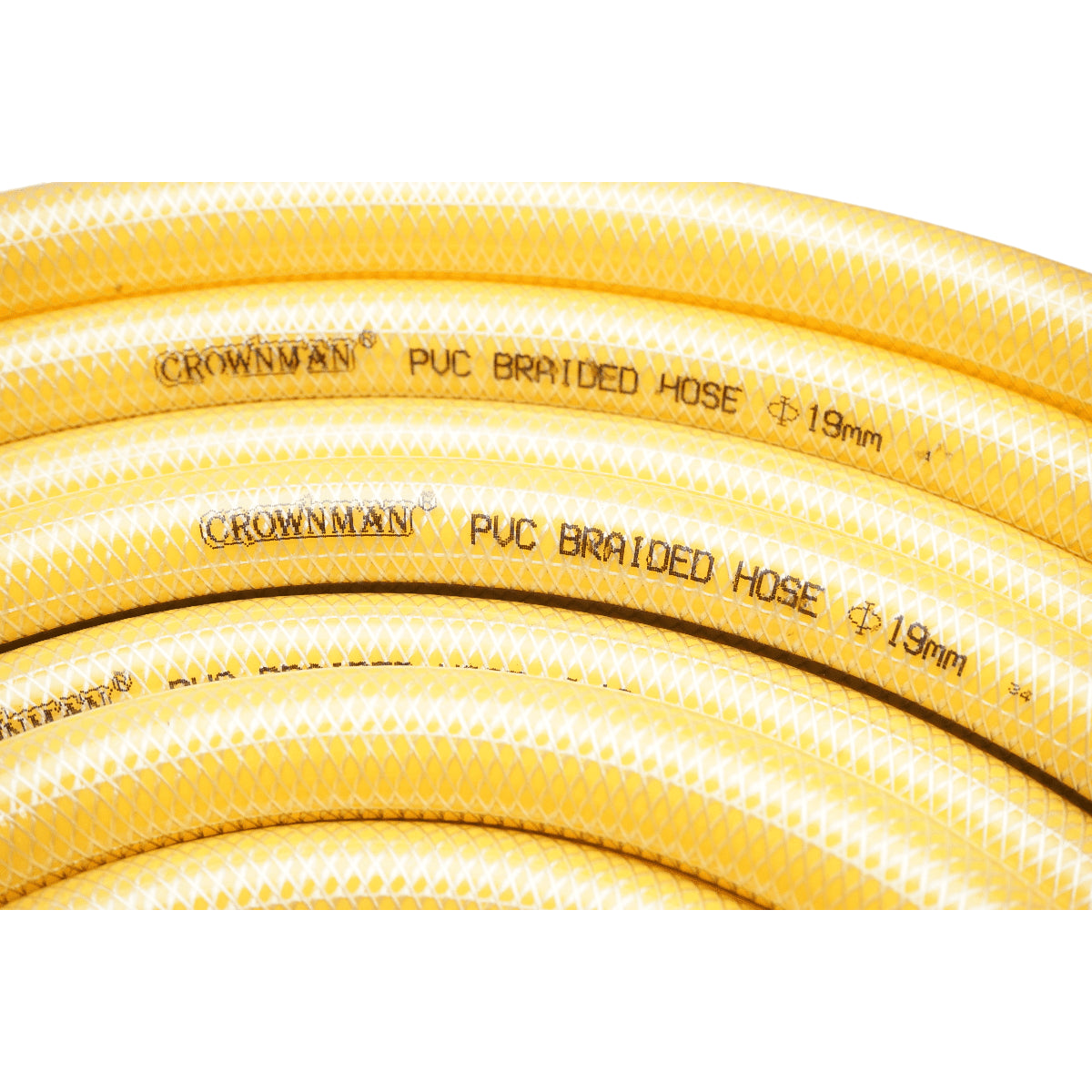 PVC kerti tömlő, slag, 3/4 inch (19mm) fonott textilbetéttel 50m/tekercs Crownman