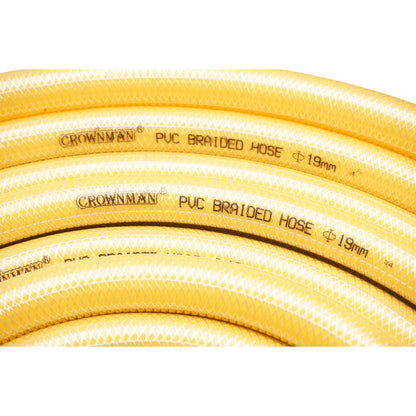 PVC kerti tömlő, slag, 3/4 inch (19mm) fonott textilbetéttel 50m/tekercs Crownman