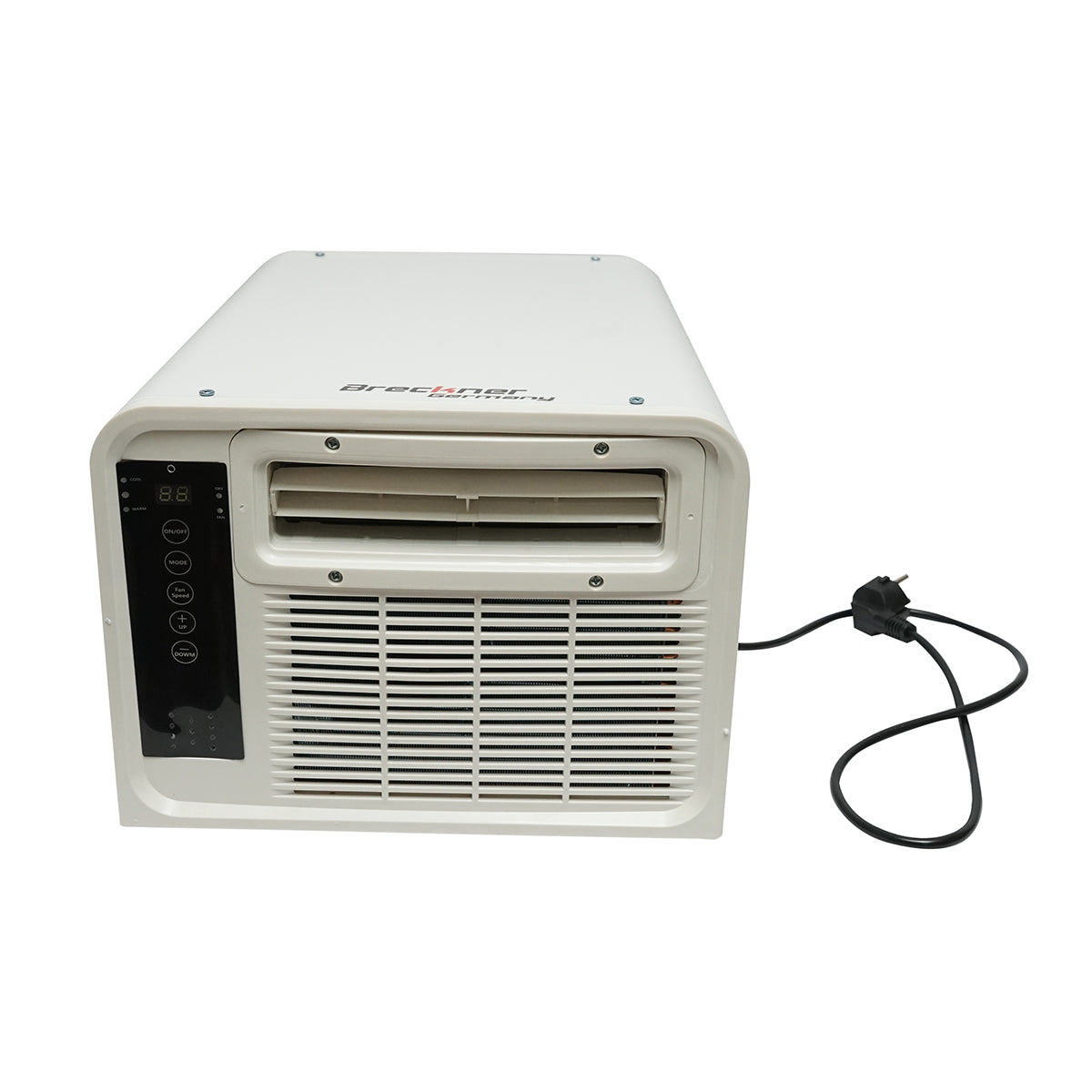 Hordozható légkondicionáló 2224 BTU, 280W, 220V fűtéssel, párátlanítással, szellőztetéssel, távirányítóval, hangutasítással, telepítőkészlet tartozék Breckner Germany