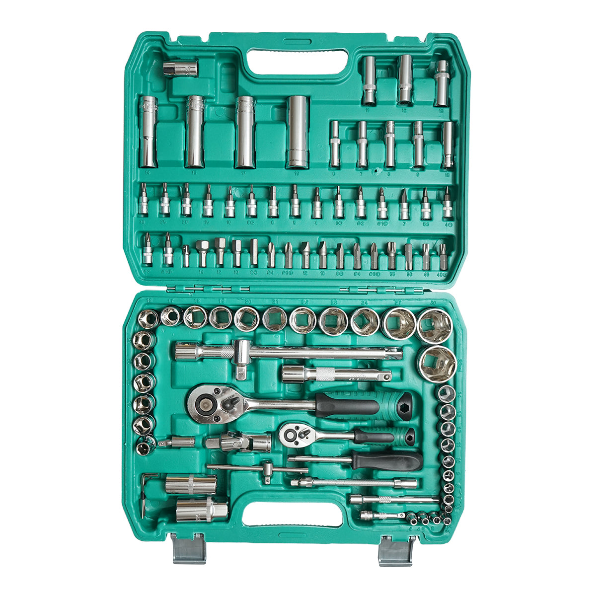Combinációs kulcskészlet, csővázas, fix, torx, racsnis meghajtású 94 darab Breckner Germany
