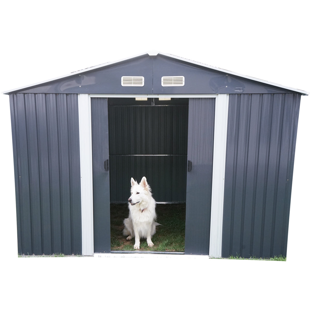 Fém kerti tároló 238x301x214cm