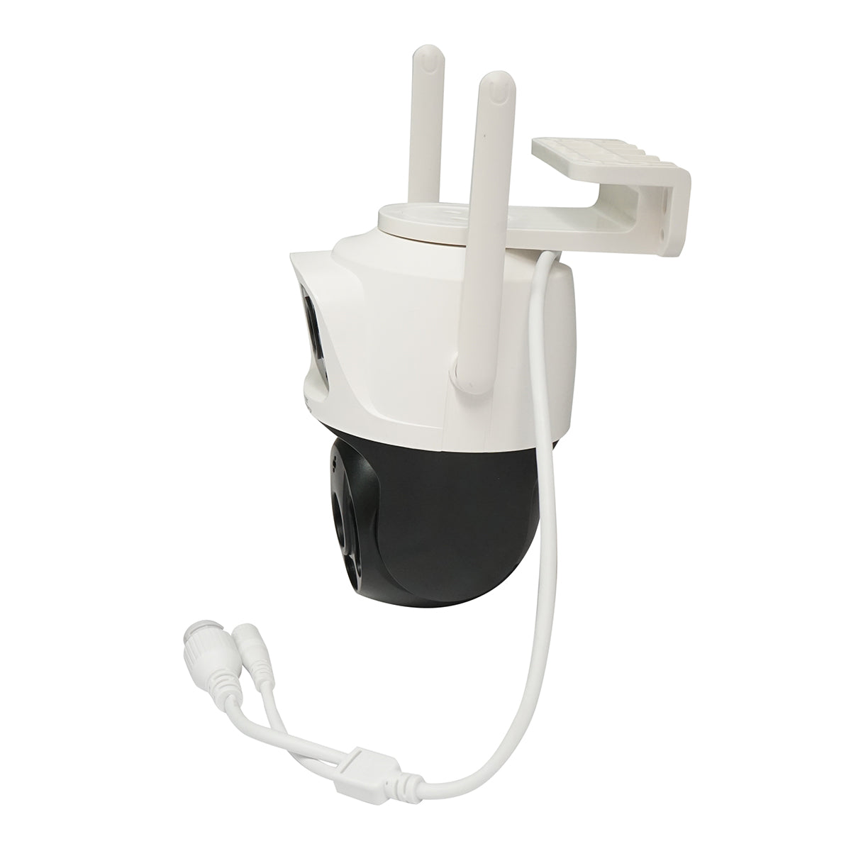 6 MP-es kettős objektíves megfigyelő kamera, P2P WIFI 2.4GHz, 360 fokos PTZ forgatás mozgásérzékelővel, szirénával, emberérzékeléssel és iCSee alkalmazással.