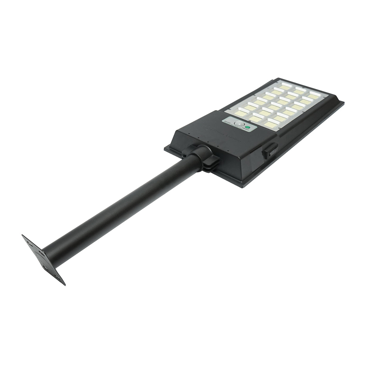 Napelemes LED utcai utcai lámpa 150W, 6500K, IP65, 15W-os napelemmel, LiFePO4 18Ah akkumulátorral, mozgásérzékelővel és oszlopra szerelhető Breckner Germany