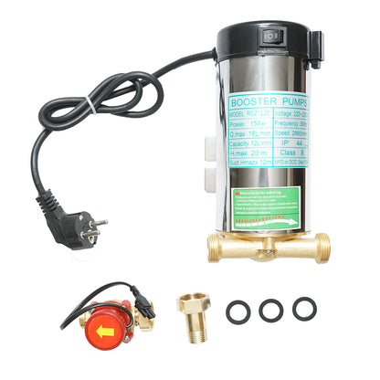 Meleg/hideg vízfokozó szivattyú 220V, 150W, napelem kompatibilis, 3 bar, X-150