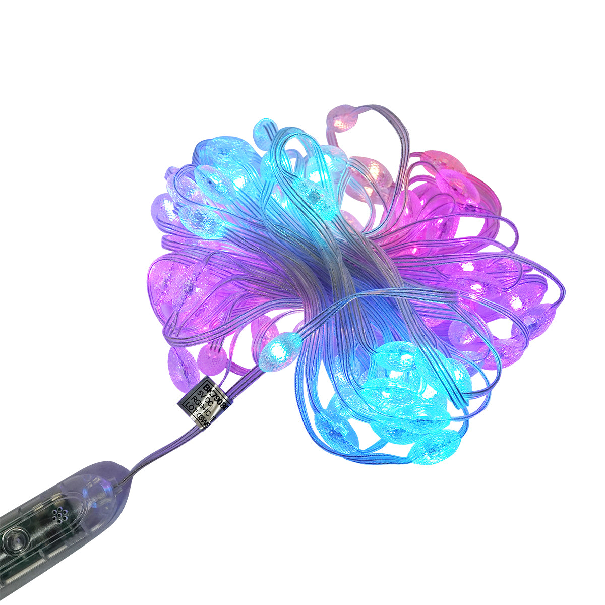 Intelligens LED szalag 2W/m 5V távirányítóval, zenei vezérlés, bluetooth, USB alkalmazás, 10m RGB+IC IP68 Breckner Germany