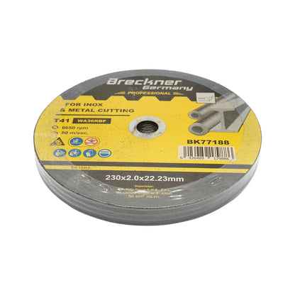Vágó korong acél vágásához és polírozásához T41 230x2.0x22mm Breckner Germany A feltüntetett ár 1db! 10db/csomag