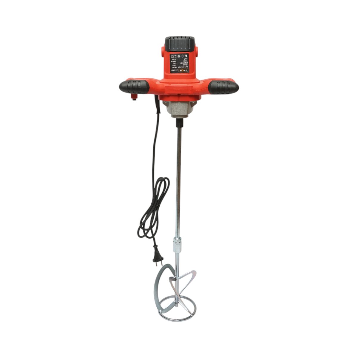 Elektromos keverőgép 1400W, 220V, 6 sebességfokozat 0-800rpm, 120mm lapát, M14 ragasztóhoz, festékhez, habarcshoz THOR