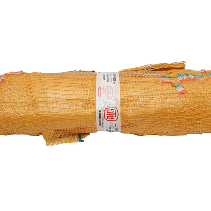 Raschel típusú hálós zacskó 500x800mm zöldségekhez 40Kg sárga