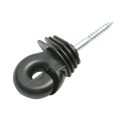 Kompakt gyűrűs szigetelő fekete fekete fekete fi 6mm 90x40mm elektromos kerítés Thor
