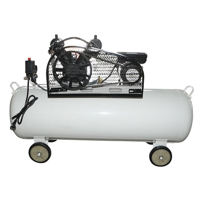 200 literes szíjhajtású légkompresszor, 2,2 kW/3 LE V-twin motor, maximális nyomás 8 bar, levegőbeömlési térfogat 325 l/perc Breckner Germany