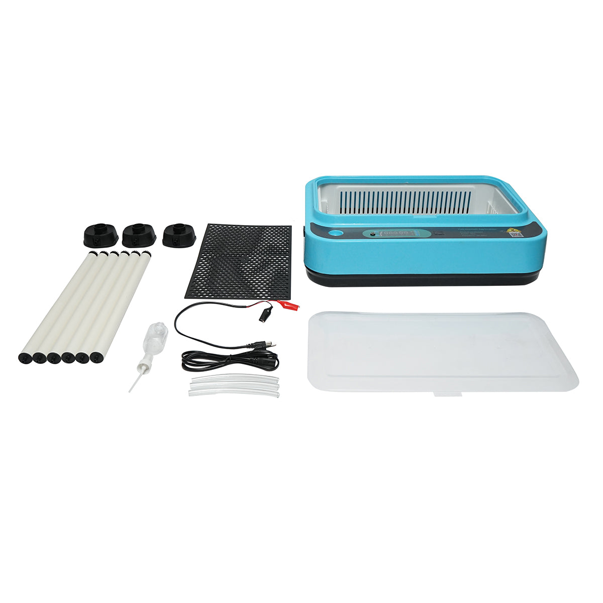 Automata inkubátor 36 tojás 80W, 12V-220V, automatikus forgatás, hőmérséklet, páratartalom szabályozás, digitális kijelző