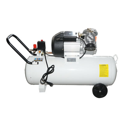 100 literes légkompresszor, 2,2 kW/3 LE V-twin motor, maximális nyomás 8 bar, légbeömlési térfogat 425 l/perc Breckner Germany