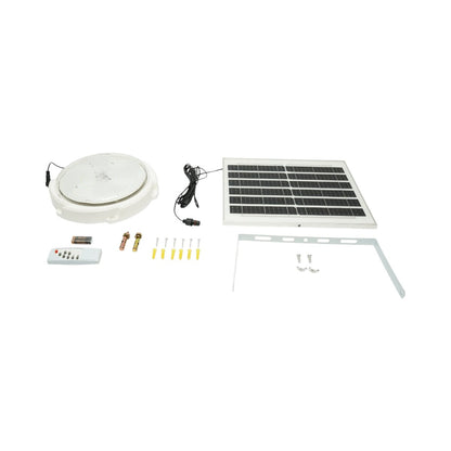 Napelemes LED mennyezeti lámpa 200W, 6500K 12W napelem panellel, 5400mAh akkumulátor, mozgásérzékelő és távirányító IP65 Breckner Germany