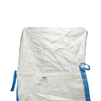 Big bag zsák 95x95x165cm fehér, 1500kg kapacitás, U-Panel típus laminálás nélkül, sík alap, 85cm felső szoknya