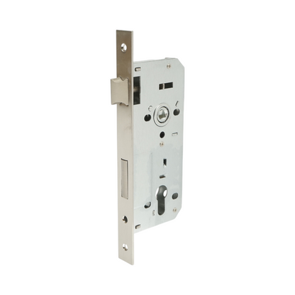 Beépített ajtózár nyelvvel 73x177mm, előlap 23x240mm, szatén nikkel, csavarok mellékelve