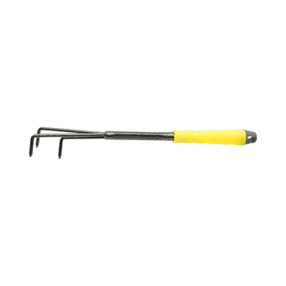 3 karommal rendelkező kertészeti kultivátor, kaparó, rozsdamentes acélból 65x370mm, ergonomikus PP nyél Crownman