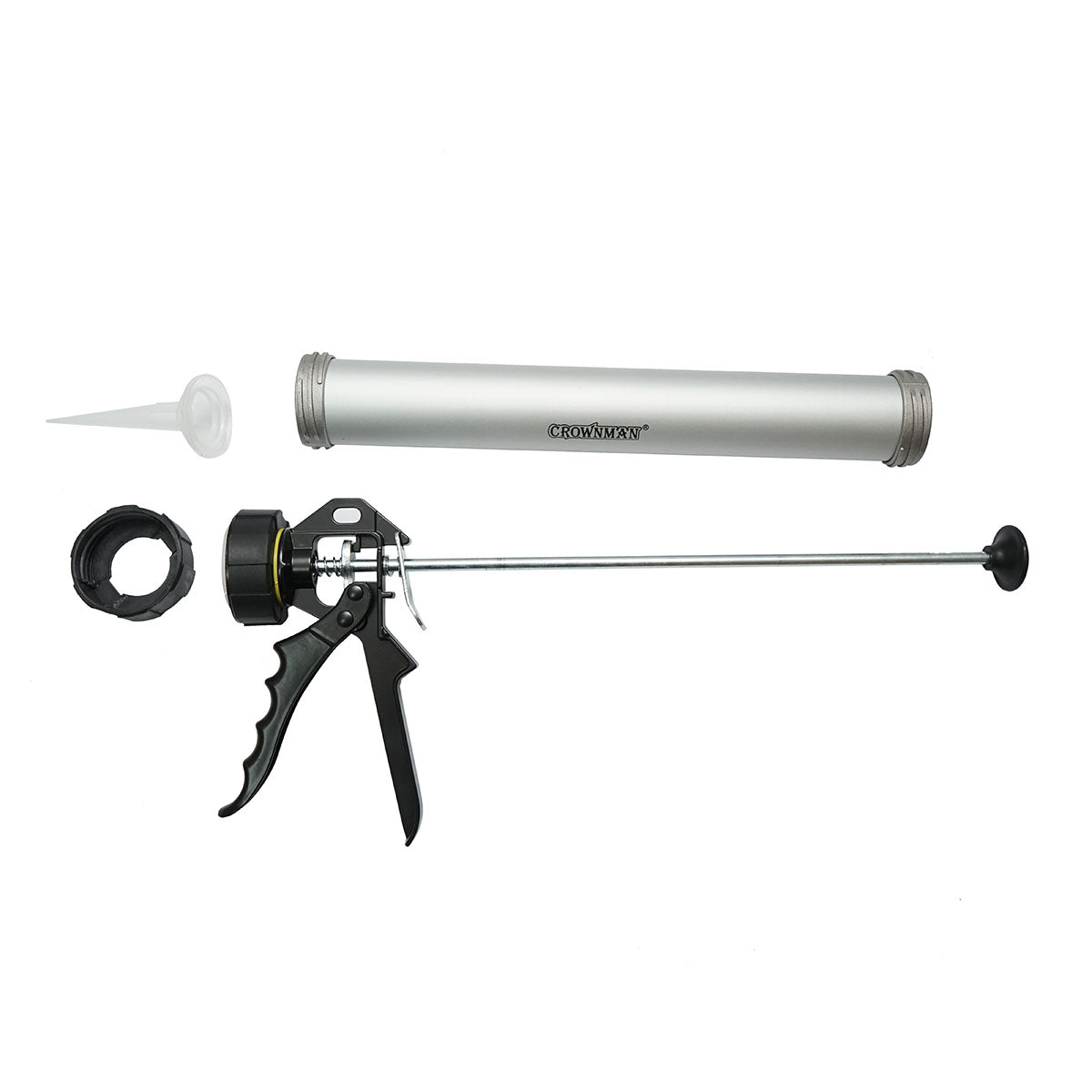 Professzionális alumínium 380mm szilikon pisztoly szalámi szilikonhoz 600ml Crownman