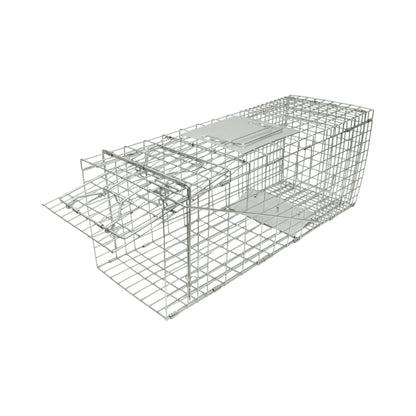 Robusztus fém ketrec csapda vadállatok befogására 66x25x25cm