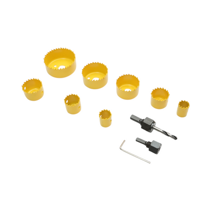 Szénacél kör alakú magkészlet 19-64mm fához, gipszkartonhoz, PVC-hez 11 db Crownman