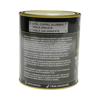Breckner Germany 3 in 1 rozsdagátló zománcfesték fehér matt fém felületekhez 750g, közvetlenül a rozsdára, vízalapú