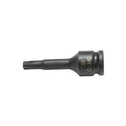 T40 torx ütőcsavarkulcs, 60 mm, 3/8 négyzetes Cr-Mo