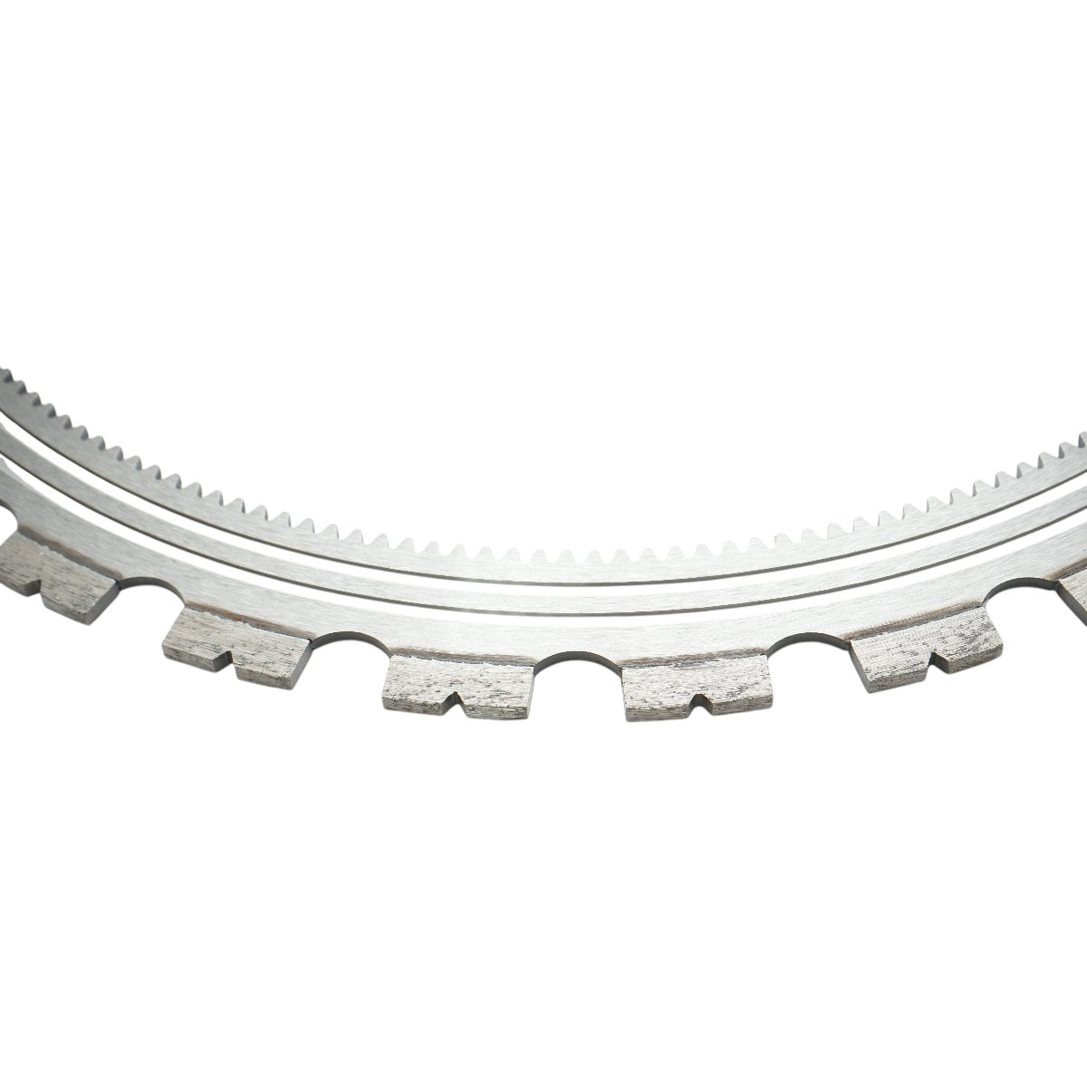 Disc inelar diamantat segmentat 510mm, 30 dinti, caneluri interioare cu rola antrenare pentru masina de taiat beton Breckner Germany