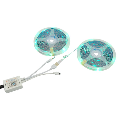 Intelligens LED szalag LED 2x15m, 24V távirányítóval, hangvezérléssel, bluetooth, USB app, 30m RGB IP20 Breckner Germany