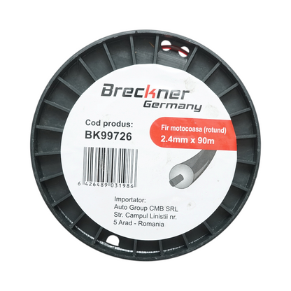 Kerek fűkasza damil 2.4mm x 90m erősítéssel Breckner Germany