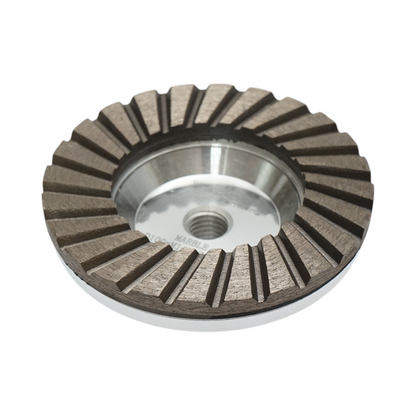 100mm turbó szegmentált gyémánttárcsa 100mm, M14 menet, alumínium durva márványcsiszoláshoz Breckner Germany