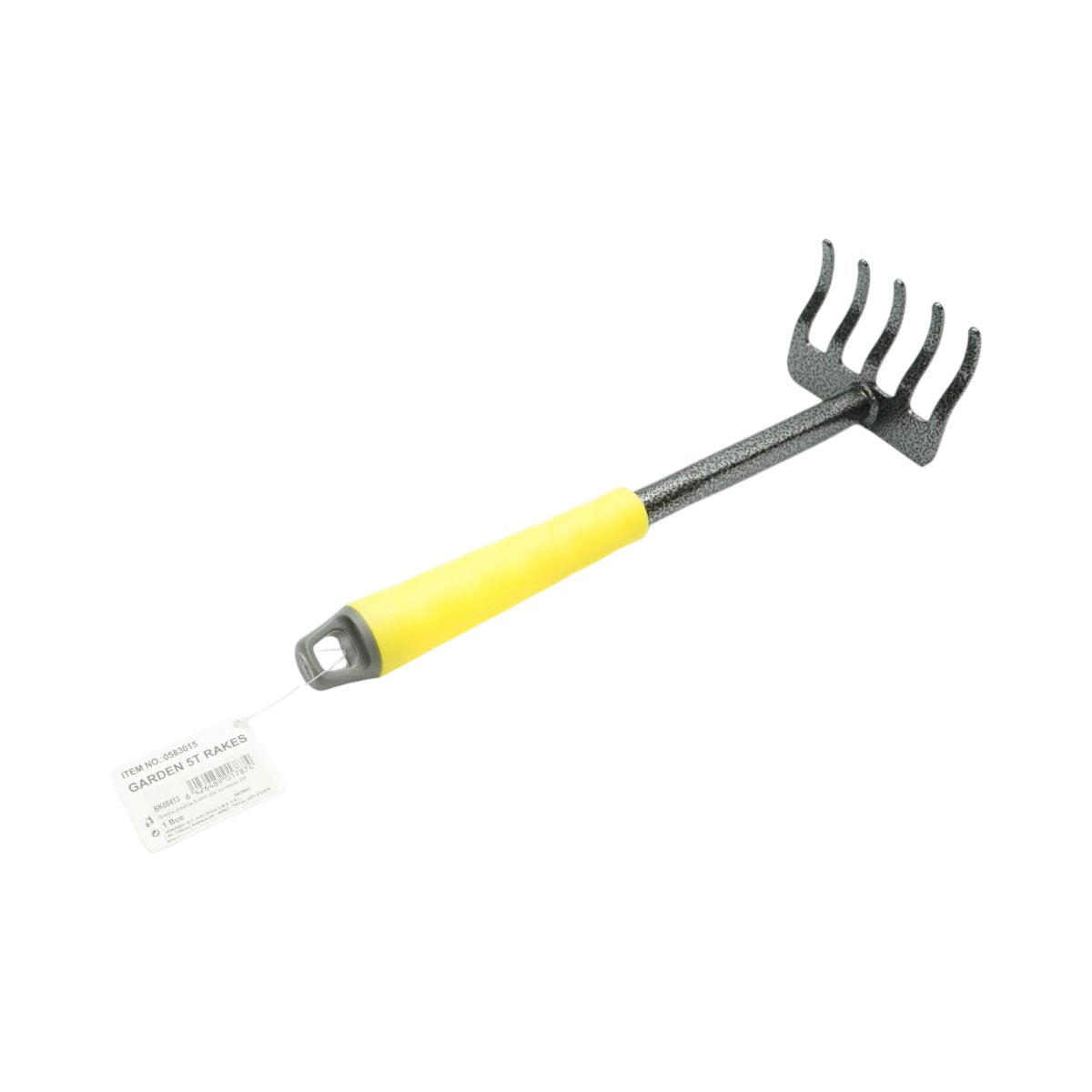 Crownman 5 fogas kerti gereblye szénacél 85x300mm, ergonomikus PP nyéllel
