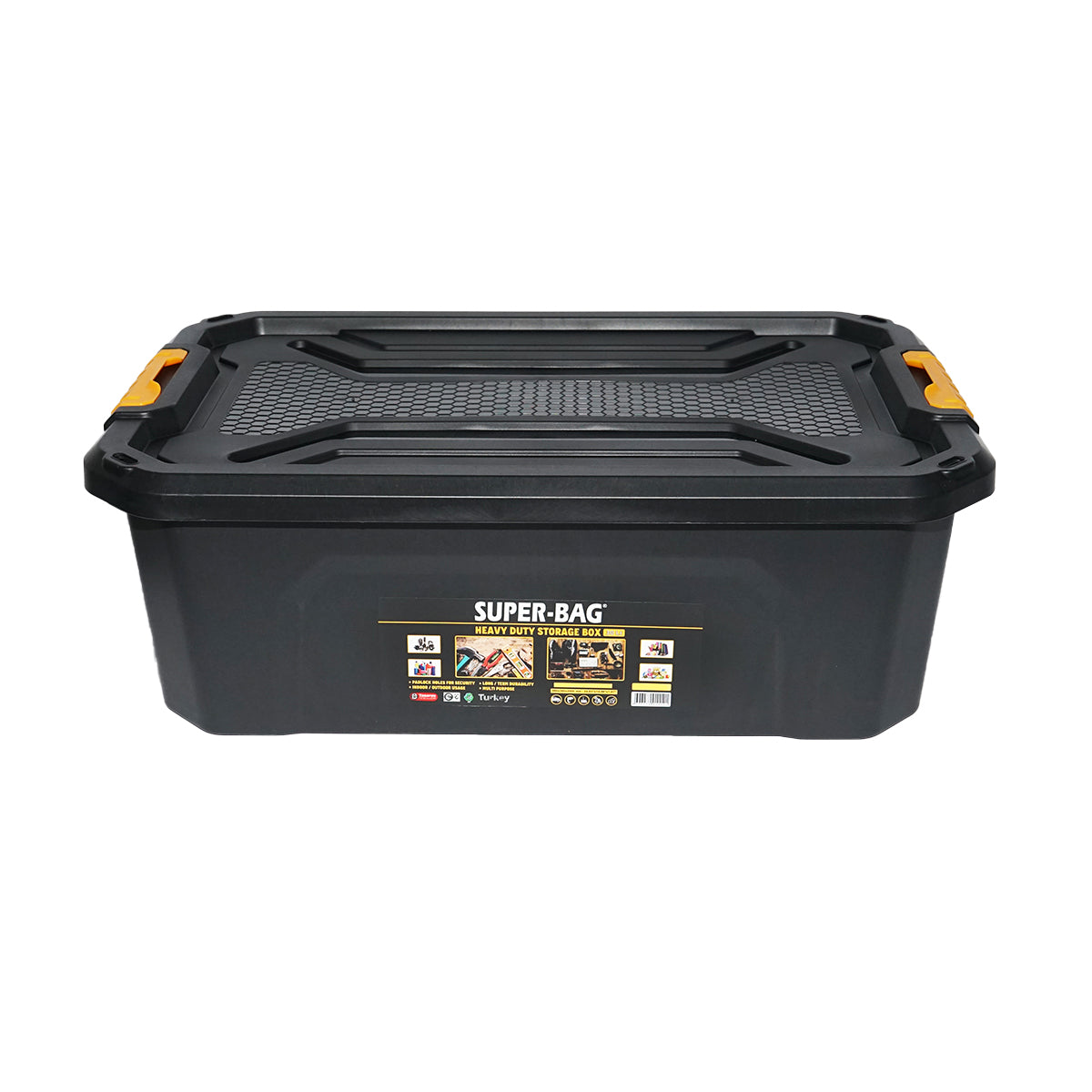 Nagy teherbírású tárolódoboz fedéllel 30L 580x380x200mm
