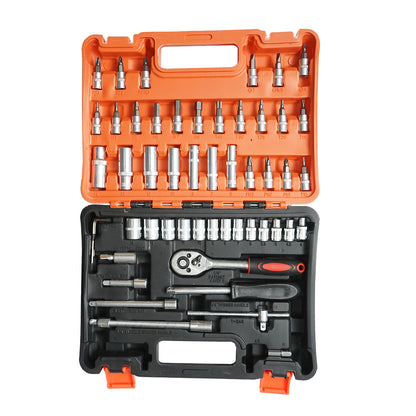 Hosszú és rövid csőkulcsok, bitek, hatlapos, torx, racsnis kulcsok 1/4 inch 53 db Breckner Germany