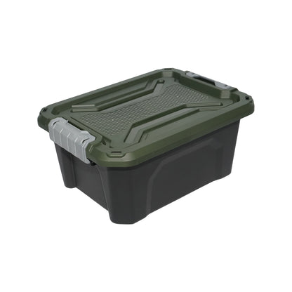 Doboz, nagy teherbírású tároló láda 12L fedéllel, zöld 385x295x175mm Breckner Germany
