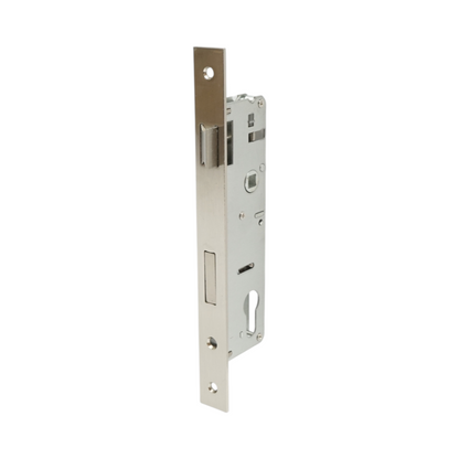 Beépített ajtózár nyelvvel 48x174mm, előlap 23x240mm, szatén nikkel, csavarok mellékelve