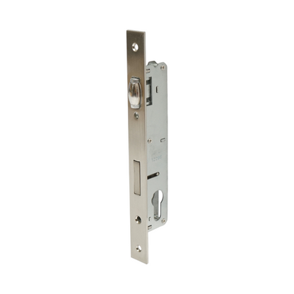 Beépített ajtózár görgővel 38x174mm, előlap 23x240mm, szatén nikkel, csavarok mellékelve