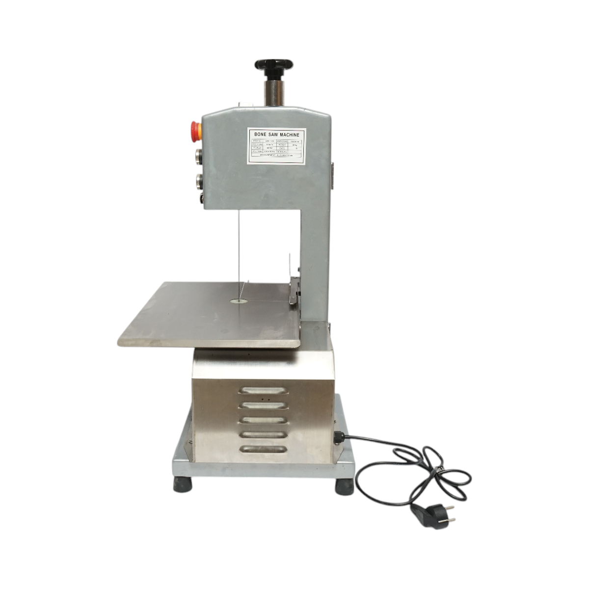 Elektromos hús- és csontszeletelő 850W, 220V, vágási sebesség 9,5 m/s, fűrészlap 1200mm