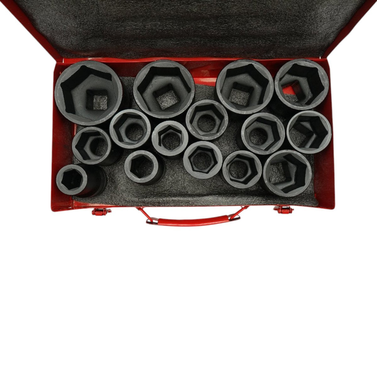 Breckner Germany 15 részes hosszú södrönycső kulcs készlet Ütődugókulcs készlet,  22-60mm, 1 inch négyzet Cr-Mo ütőkamiont